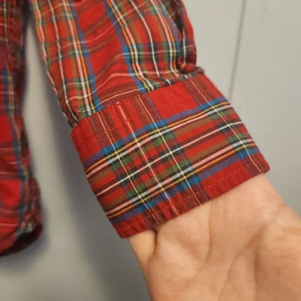 Gap Kids Red Plaid Shirt Size Small